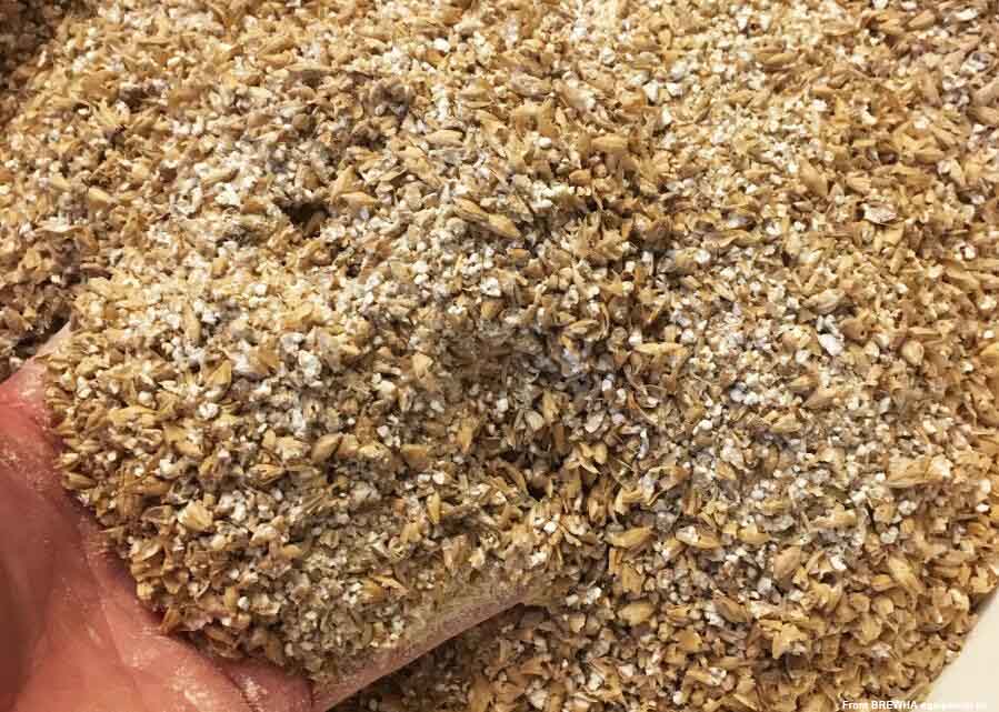 The malt milling degree in actual beer brewing